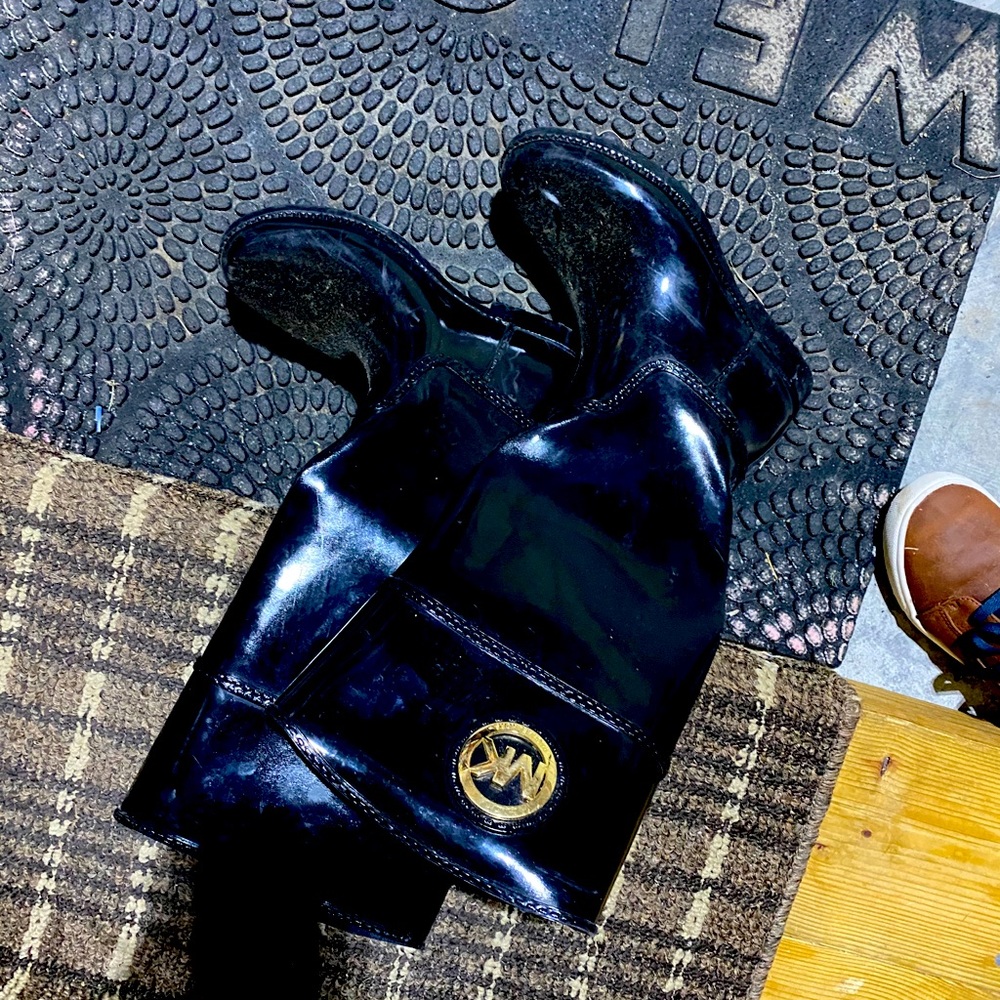 MK rain boots black